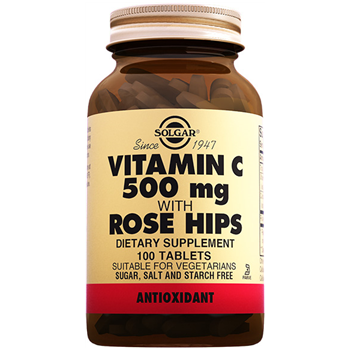 SOLGAR VİTAMİN C 500 Mg WİTH ROSE HİPS 100 TABLETS