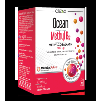 OCEAN Methyl B12 500mcg 5 ml Dilaltı Sprey / 30 doz