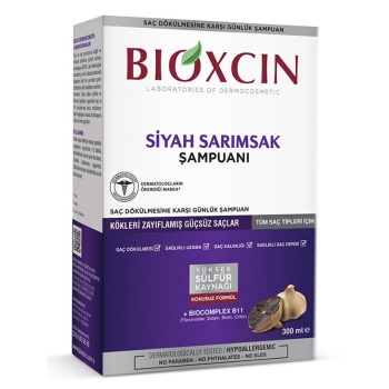 Bioxcin Saç Dökülmesine Karşı Siyah Sarımsak Şampuanı (300 ml)