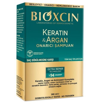 Bioxcin Keratin & Argan Onarıcı Şampuan 300 ml 